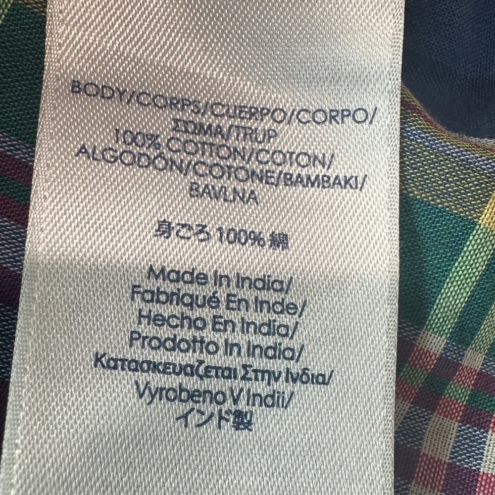 Chaps Sleeveless Button Down Vibrant Plaid Top Petite M - Picture 6 of 8